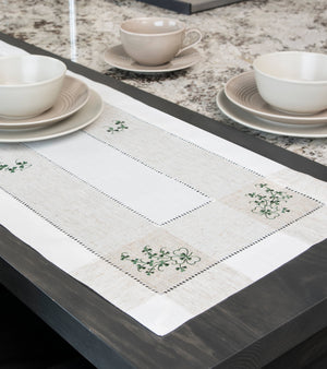 Kinsale Shamrock Linen Table Runner - 14" x 54"