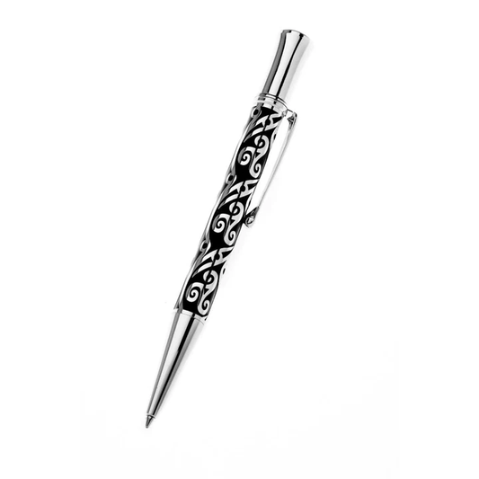 Celtic Triskele & Scroll Etched 10mm Ballpoint Pen