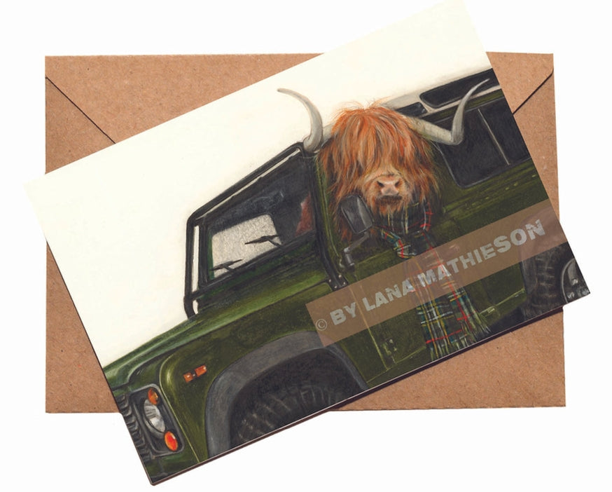 Highland Driver Greeting Card