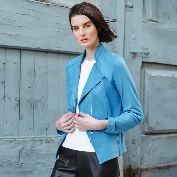 JK161 - Liquid Leather ™ Signature Jacket: Navy / S