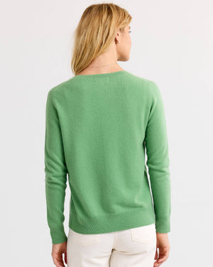 Essential Cashmere V-Neck: Matcha