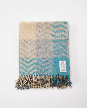 Mohair & Wool Tweed Throw - Dewdrop