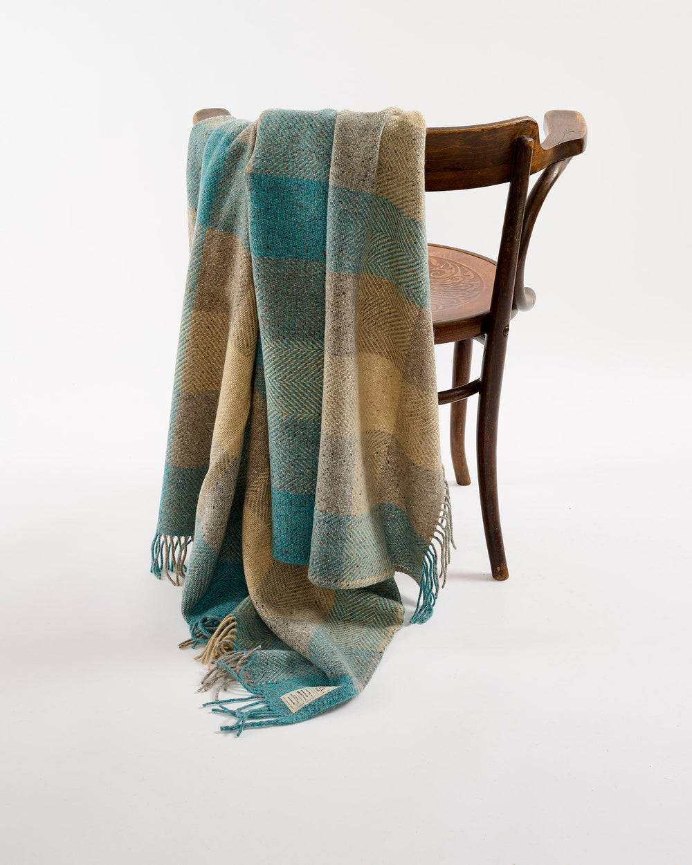 Mohair & Wool Tweed Throw - Dewdrop