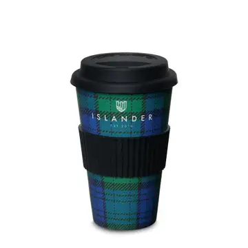 Bamboo Travel Coffee Cup - Black Watch Tartan