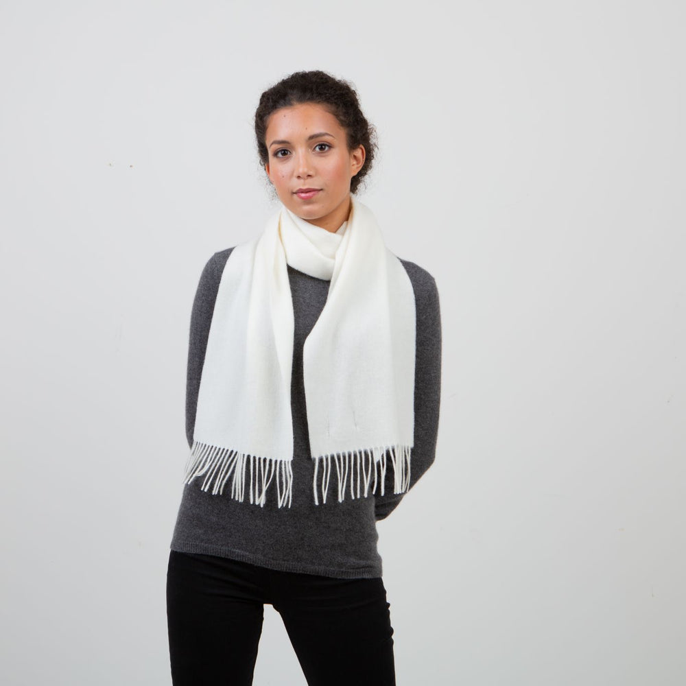 Kiltane Lambswool Scarf - Soft White