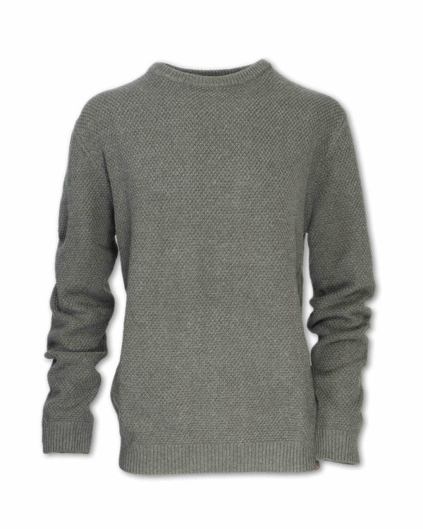 DOBBY WOOL BLEND SWEATER - SHIPS 8/1/26: LICHEN / M