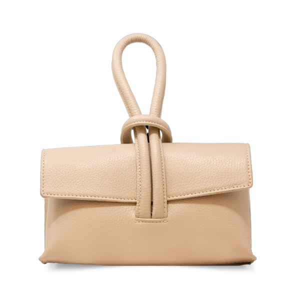 GF0467 GENUINE ITALIAN LEATHER  WRISTLET BAG: SILVER
