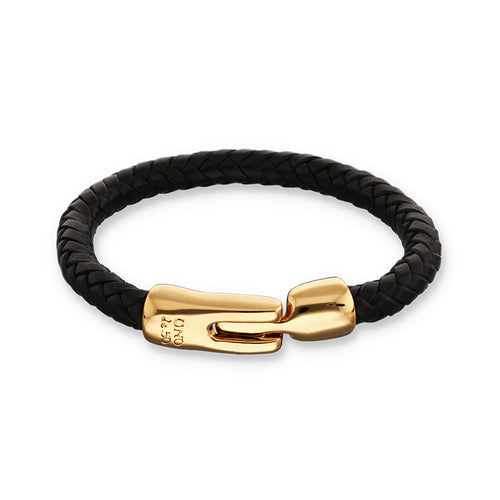 Ser Imparable Leather Gold Bracelet - Large