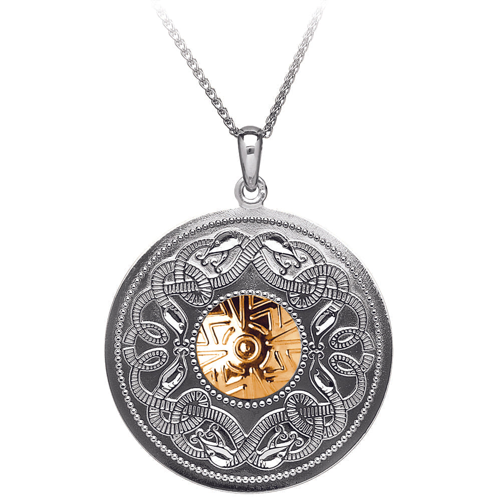 Celtic Warrior Large Pendant With 18K Bead