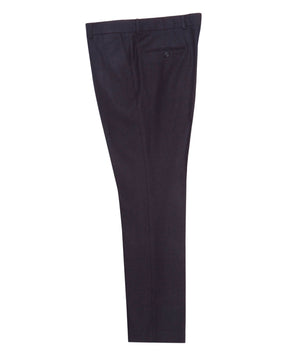 Men's Wool Blend Trousers - Navy