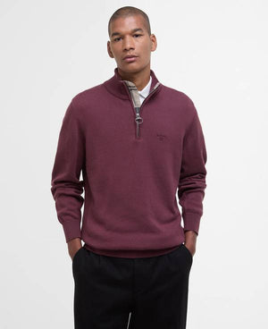 Cotton Half Zip Knitted Pullover