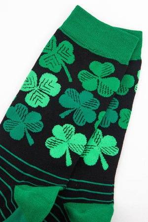 Men's Bamboo Shamrock & Four Leaf Clover Socks