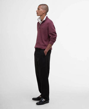 Cotton Half Zip Knitted Pullover