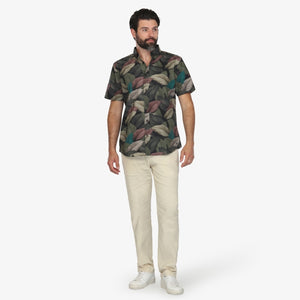 Organic Cotton Tropical Leaf S/S Men's Shirt
