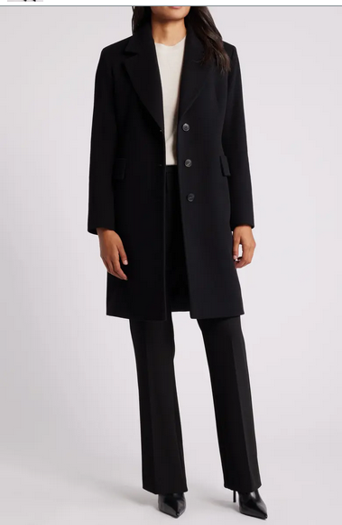 Fleurette Notch Collar Italian Wool Coat