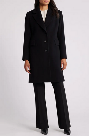 Fleurette Notch Collar Italian Wool Coat