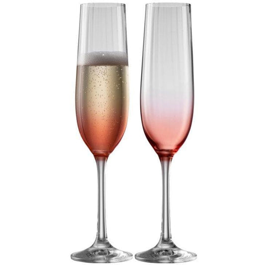 Erne Champagne Flute Set of 2 - Blush
