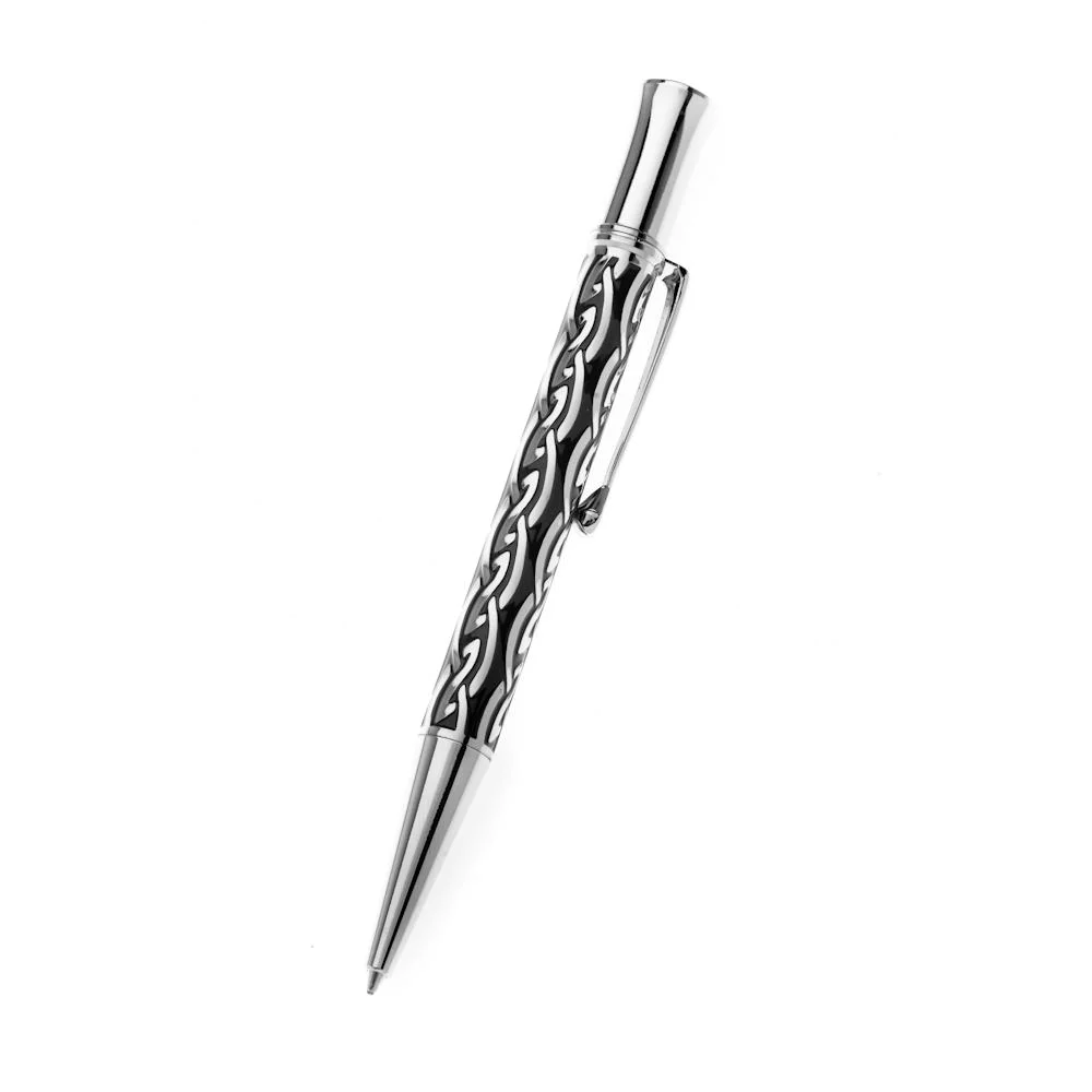 Celtic Zig Zag Knot Etched 10mm Ballpoint Pen