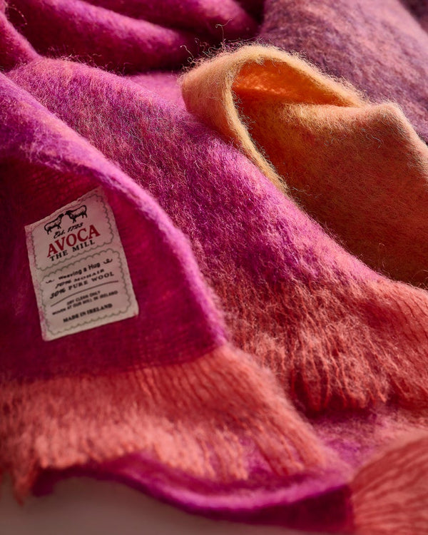 Mohair Throw - Fuschia