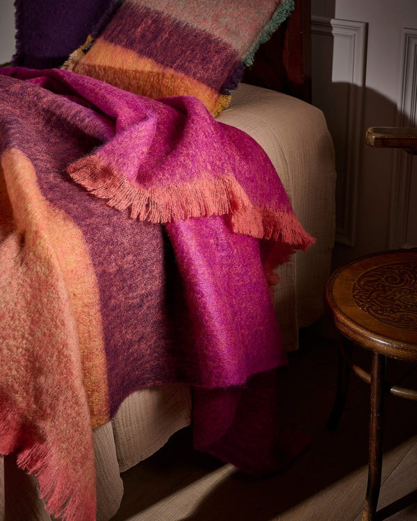 Mohair Throw - Fuschia