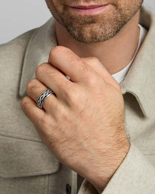Gents Silver Celtic Ring