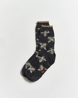 Cotton Socks - Glitter Bees