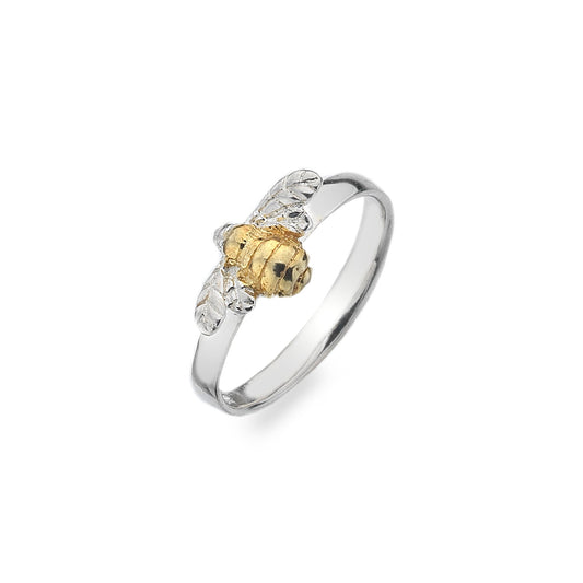 Bumblebee Gold Plate & Sterling Silver Ring