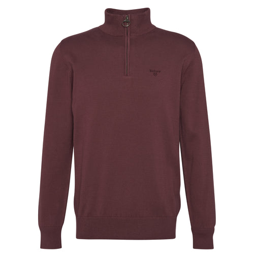 Cotton Half Zip Knitted Pullover