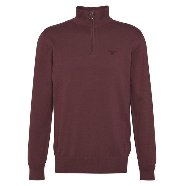 Cotton Half Zip Knitted Pullover