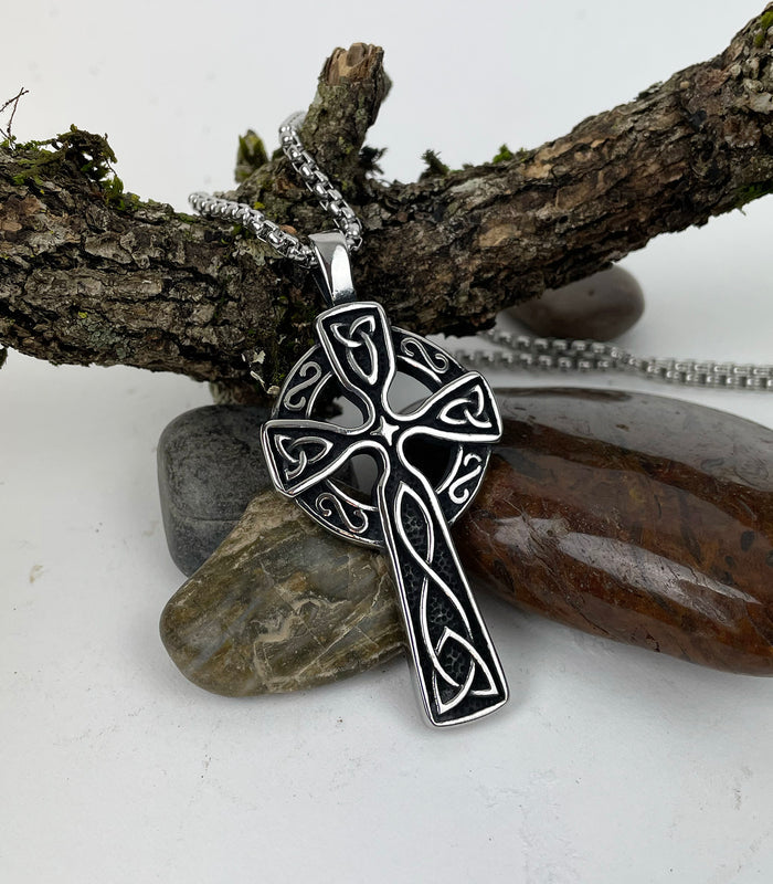 Celtic Cross Pendant in Stainless Steel