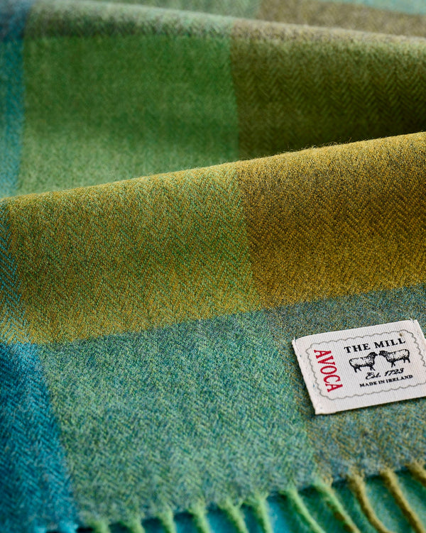 Merino Scarf - Green Fields