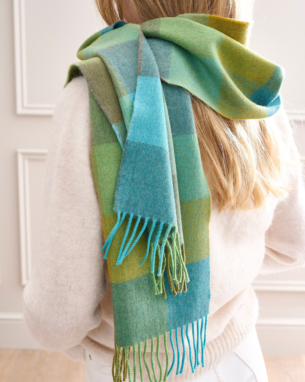 Merino Scarf - Green Fields