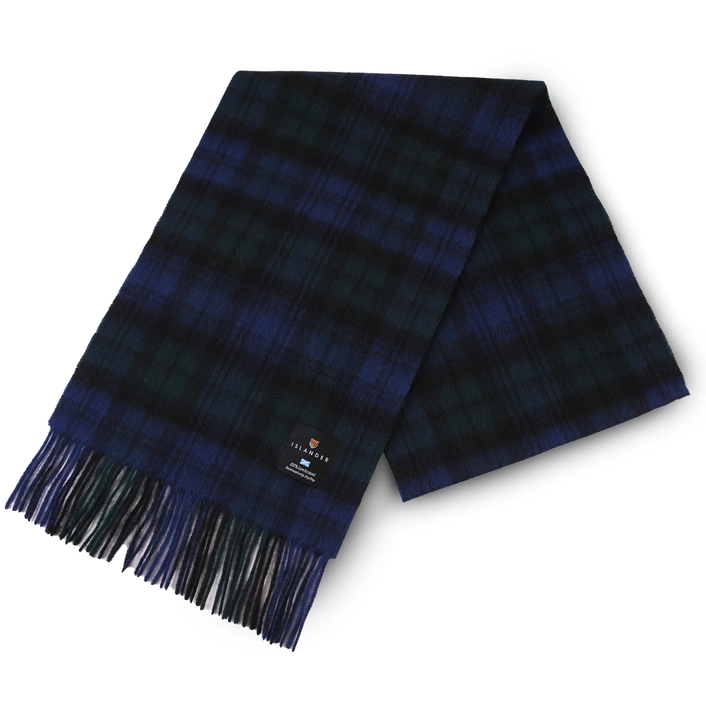 100% Lambswool Scarf - Pink & Blue Tartan