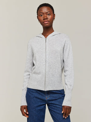 Joanie Cashmere Slim Zip Hoodie