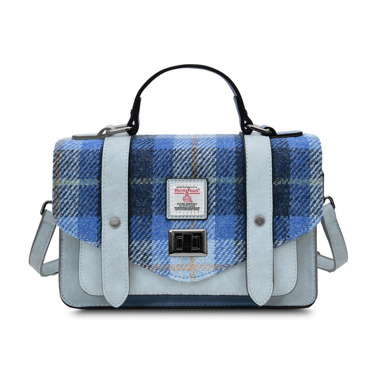 The Medium Satchel - Blue Tartan