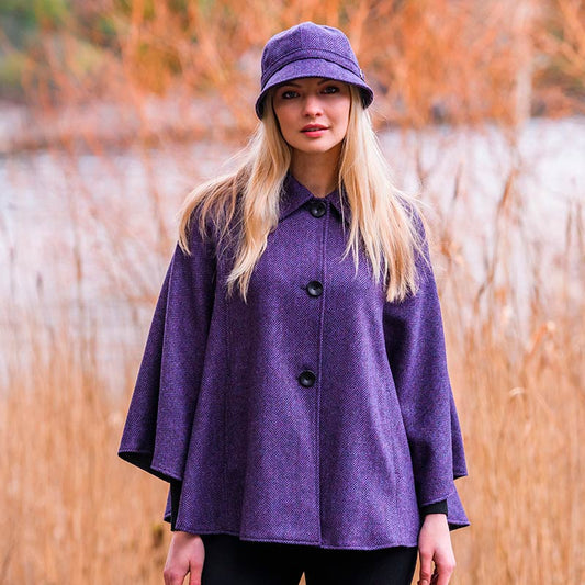 Country Cape - Purple Herringbone