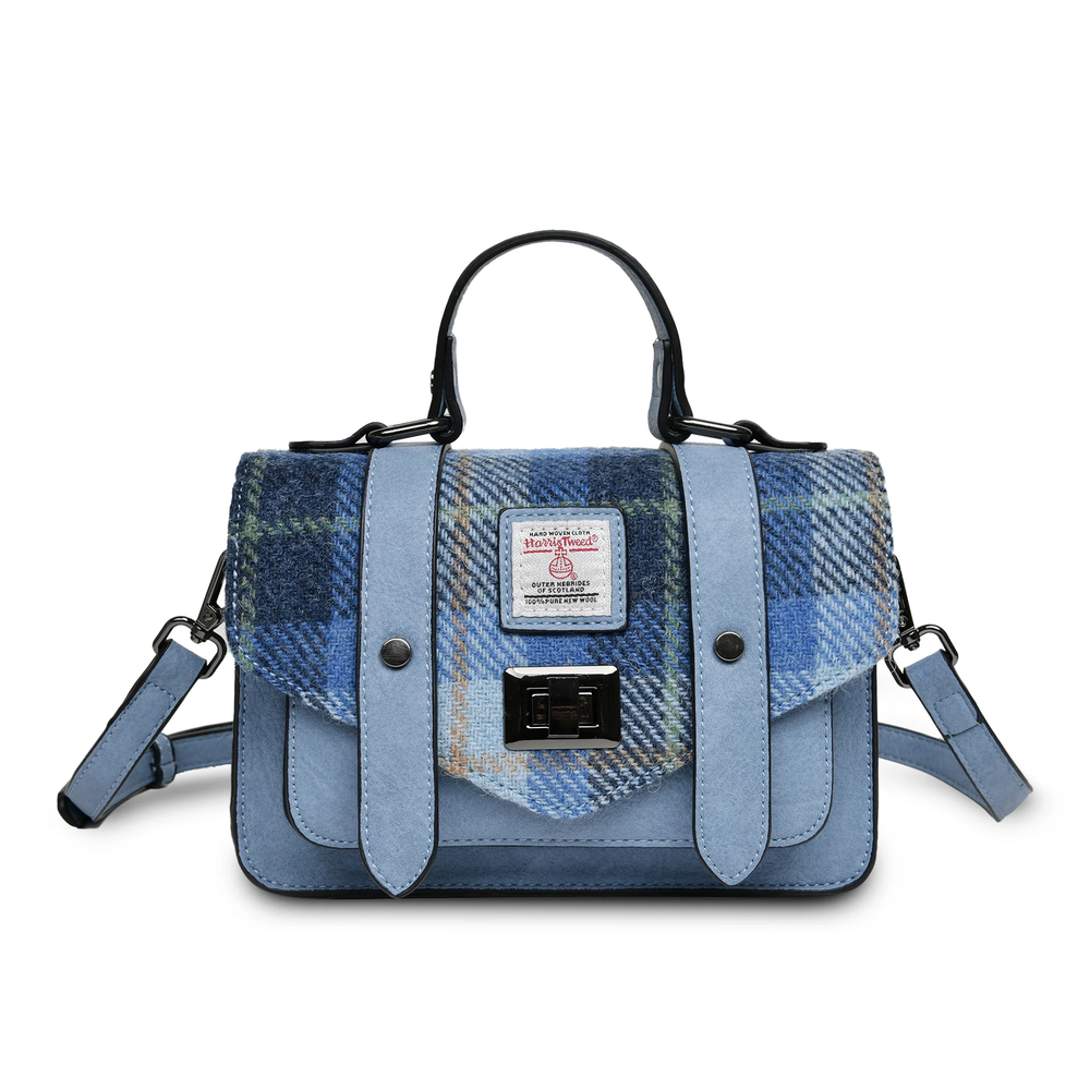 The Mini Satchel - Blue Tartan