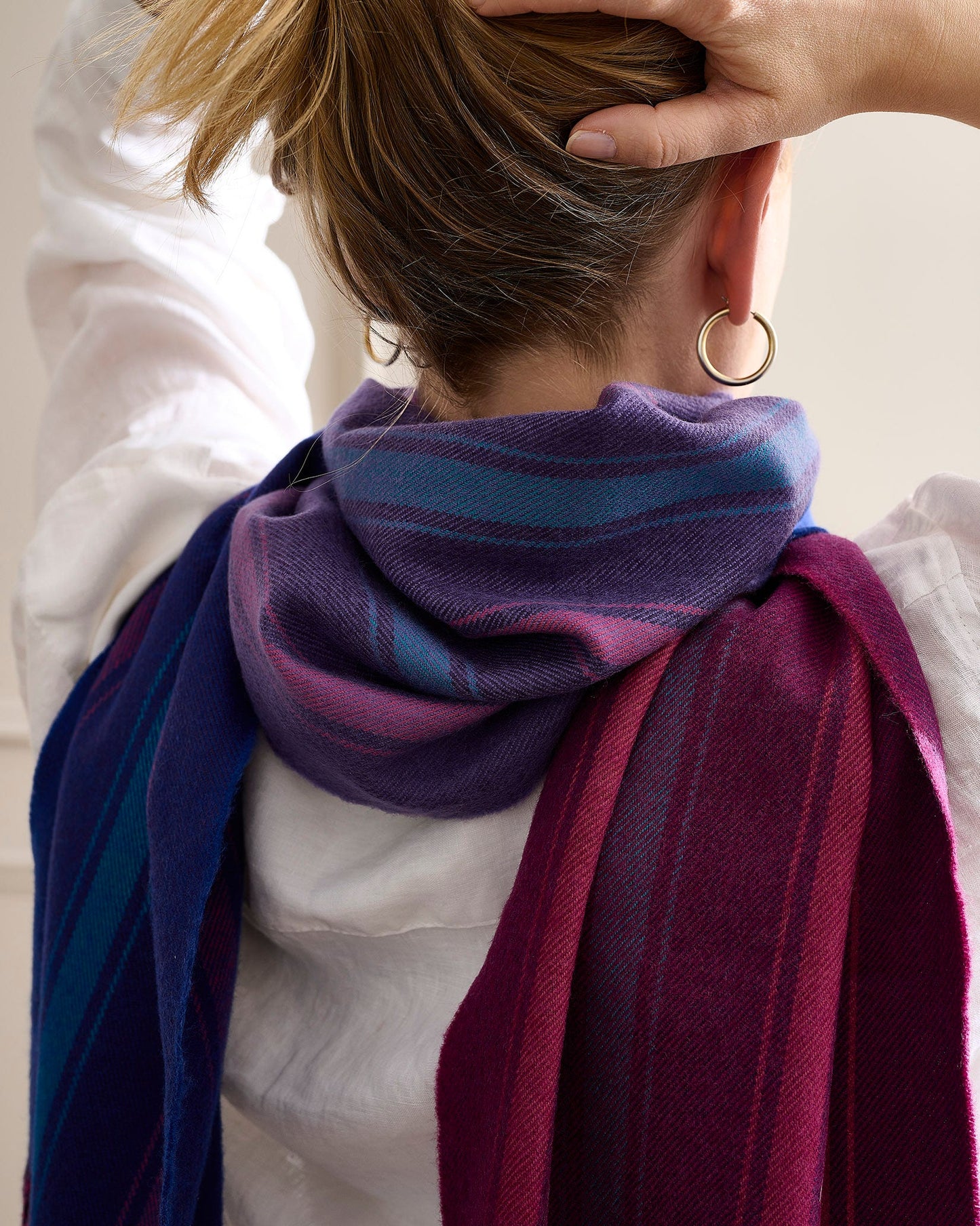 Merino Wide Scarf - Jewel Fields