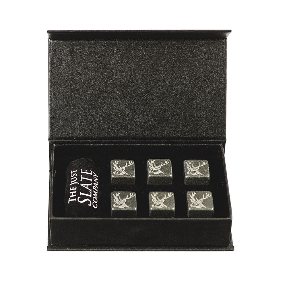 Stag Engraved Whisky Stones Set of 6