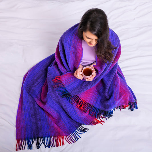 Kerry Blanket Queen 90" x 100" - Violet