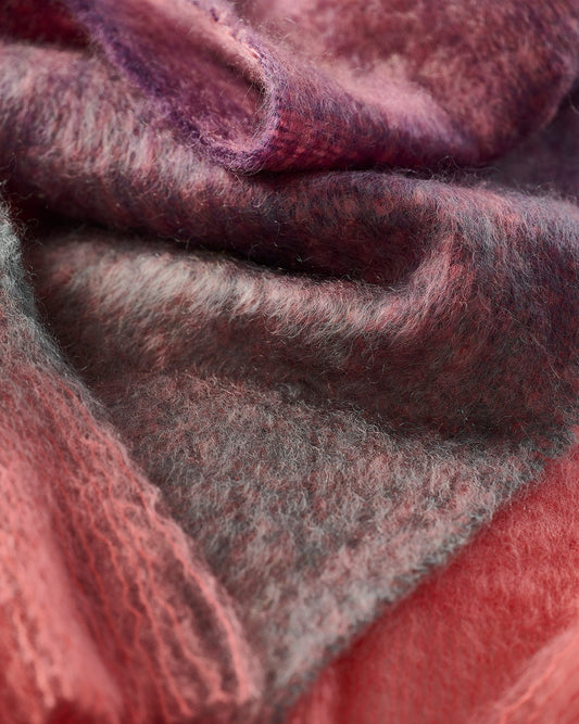 Kid Mohair Blend Scarf - Pink Ombre