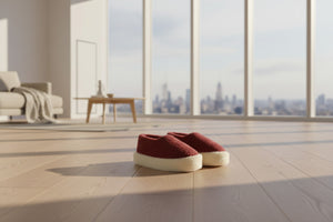 Cozy Irish Wool Slippers - Red