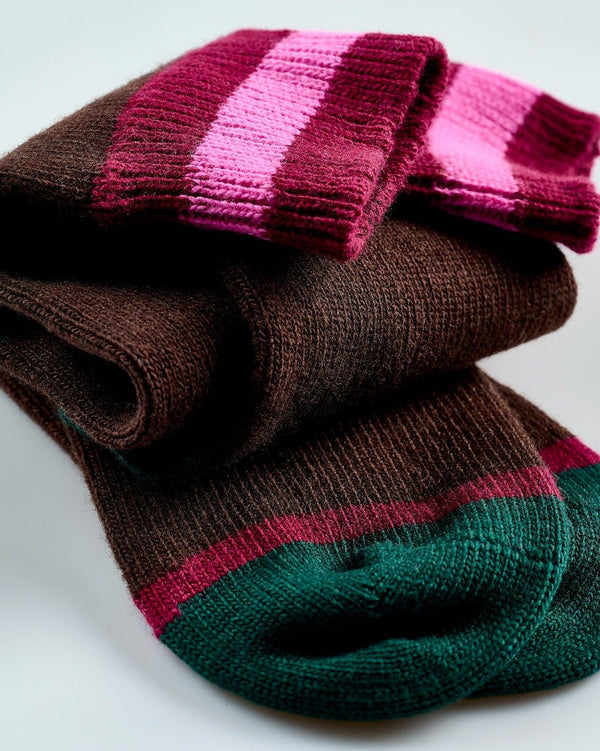 Avoca Cozy Toes Cashmere Blend Men's Socks - Brown
