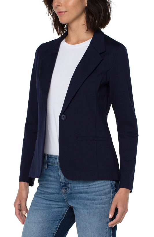 Classic Fitted Blazer - Cadet Blue