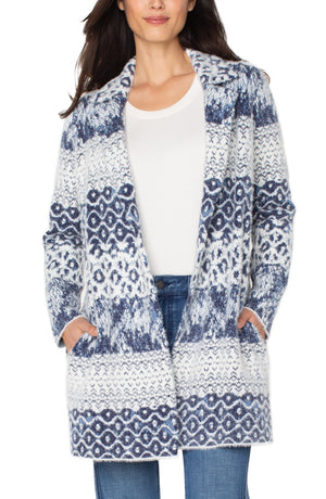Long Sleeve Open Front Sweater Coat