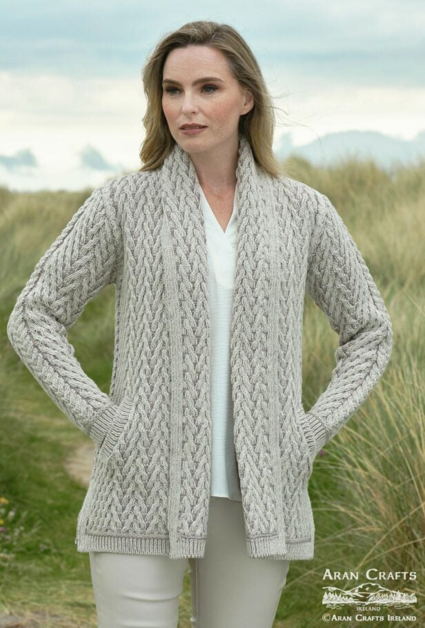 Killala Herringbone Edge To Edge Cardigan
