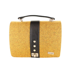 Irish Tweed Fiona Purse - Yellow Herringbone