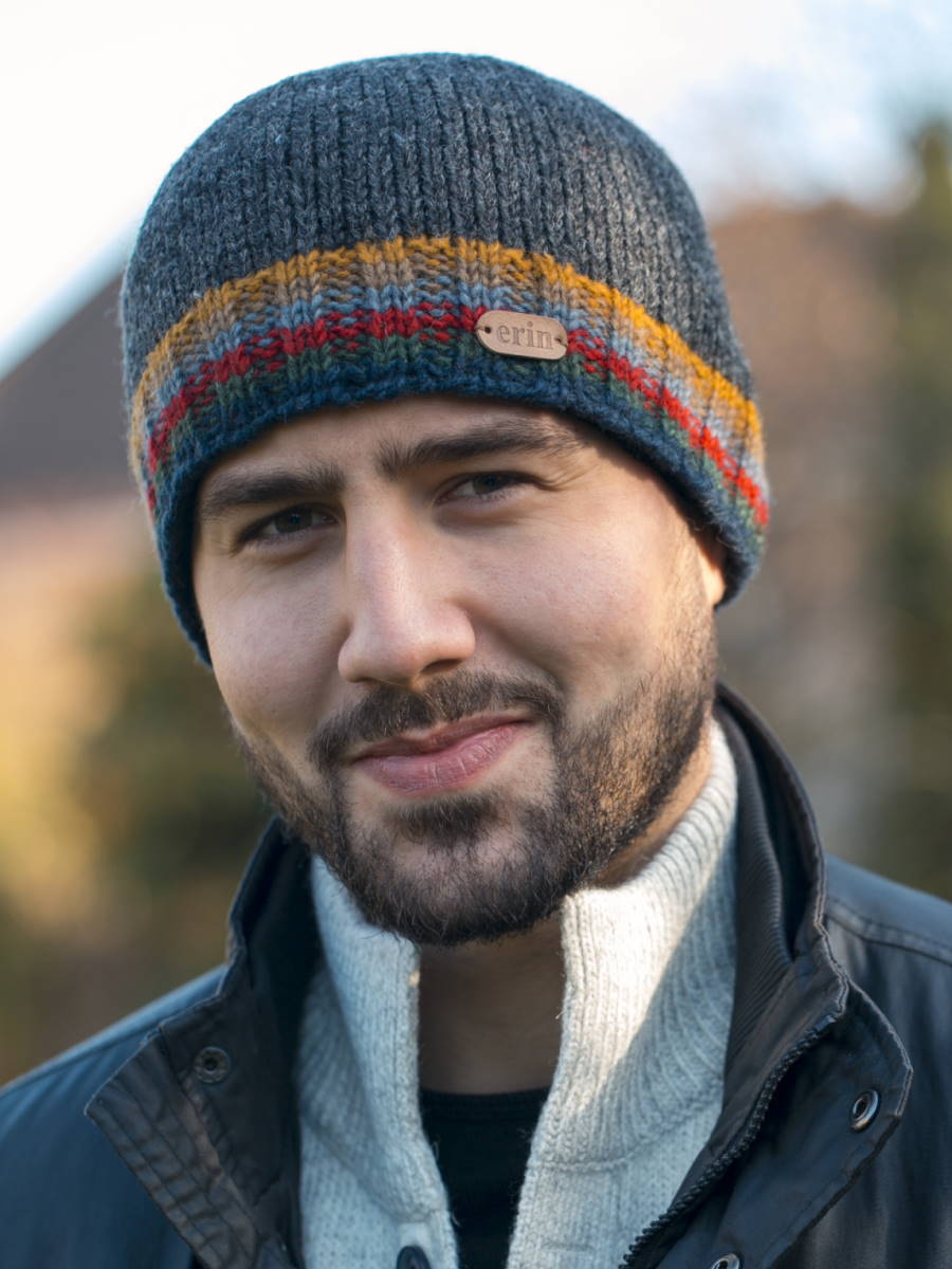 Ribbed Pull On Cap - Charcoal