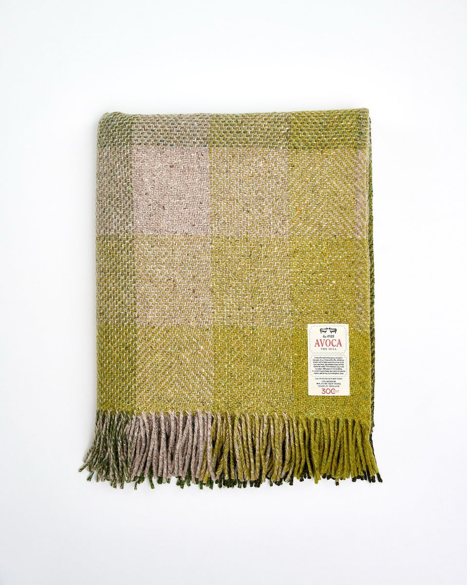 Mohair & Wool Tweed Throw - Oak