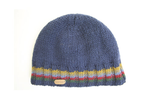 Ribbed Pull On Cap - Dark Blue